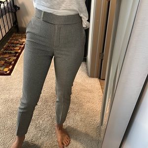 Reiss white and black houndstooth trousers